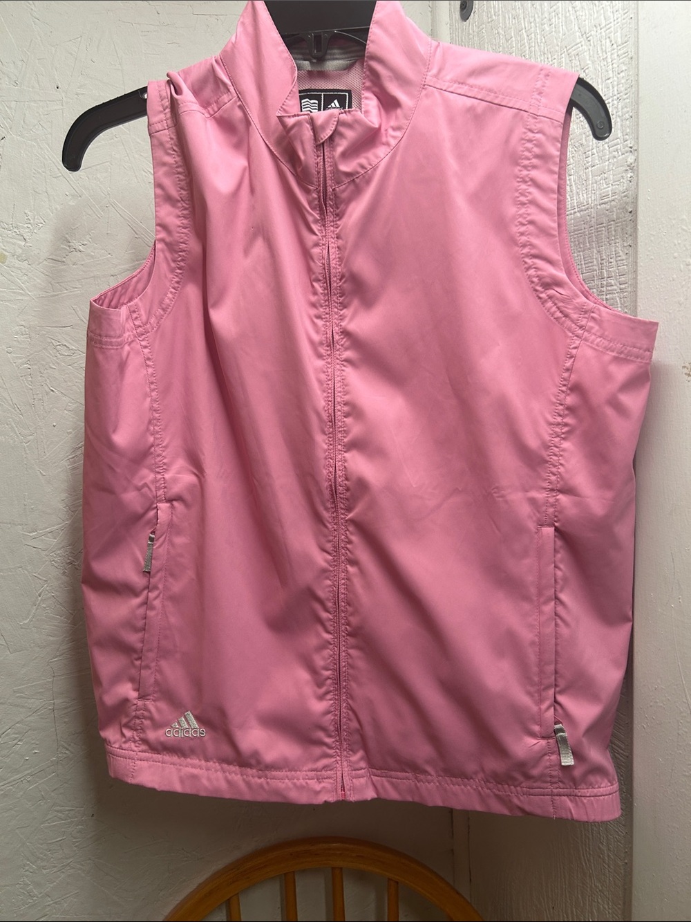 adidas Pink Sleeveless Zip Vest